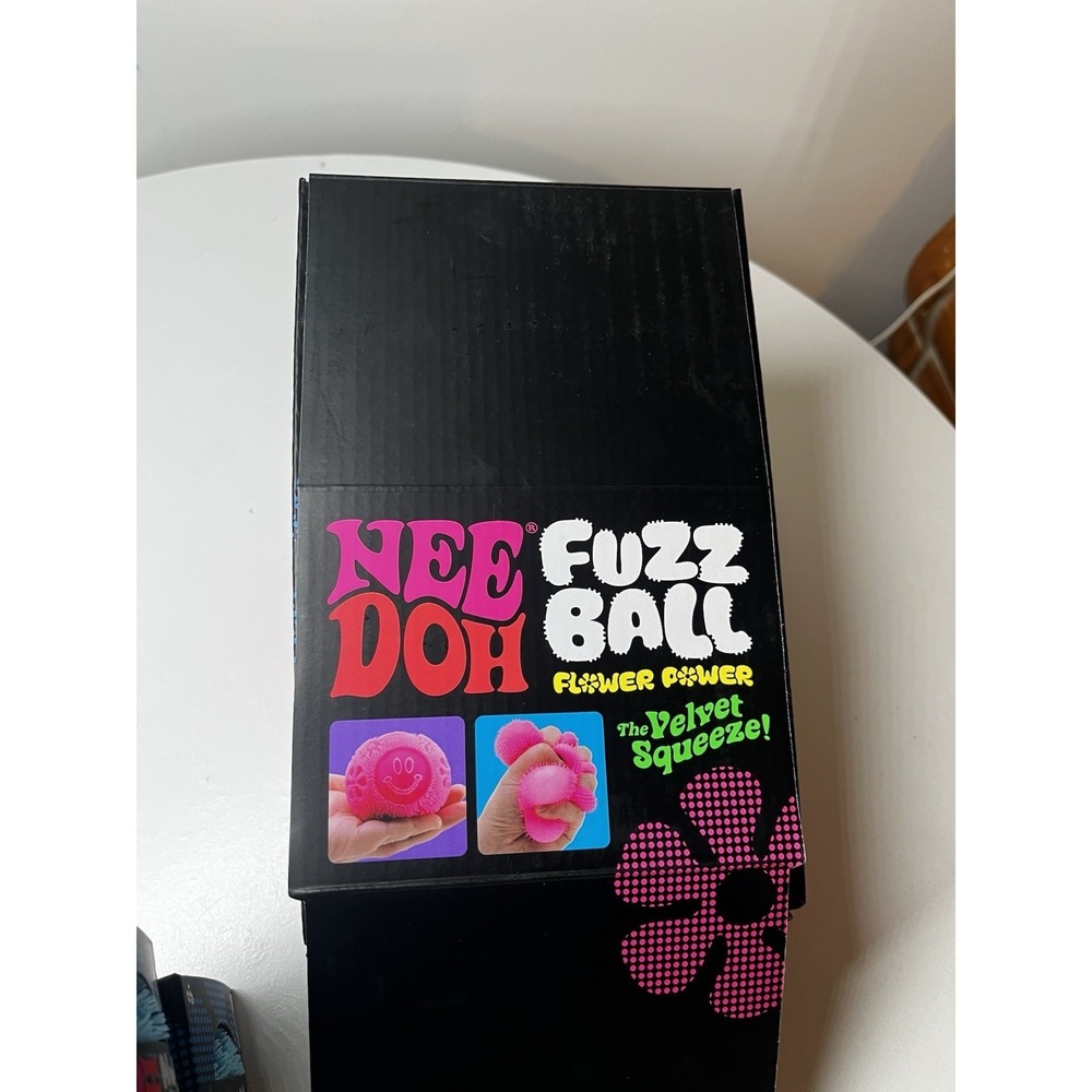 LOT OF 4 Nee Doh Needoh FUZZ BALL Flower Power The Velvet Squeeze Fuzzball NEW - Picture 8 of 8